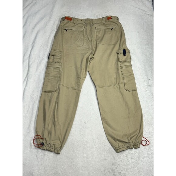 Vintage Bugle Boy Cargo Pants Tan Beige Loose Baggy Skater Y2K Men's Size 38x30 - Picture 9 of 9
